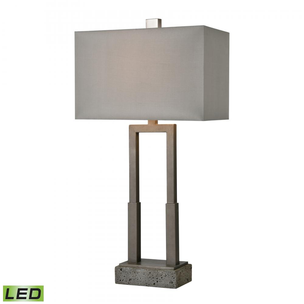 Courier 32&#39;&#39; High 1-Light Table Lamp - Pewter - Includes LED Bulb