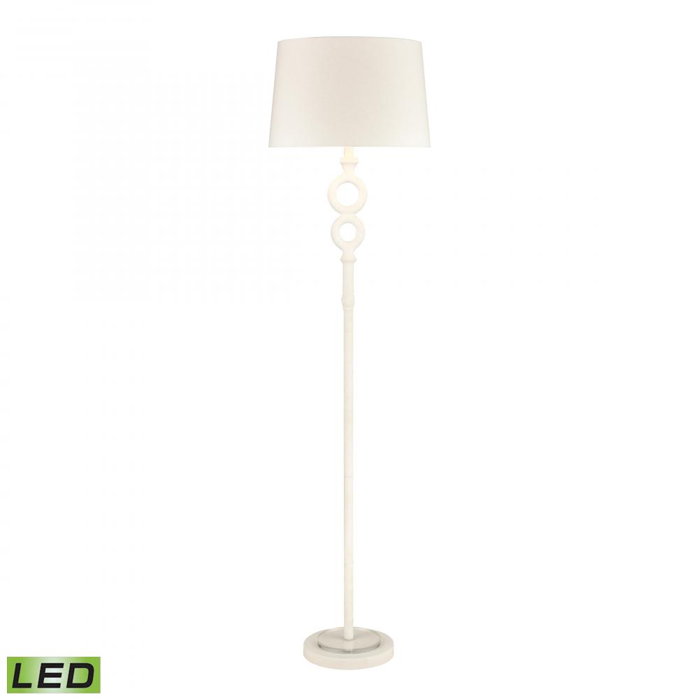 Hammered Home 67&#39;&#39; High 1-Light Floor Lamp - Matte White - Includes LED Bulb