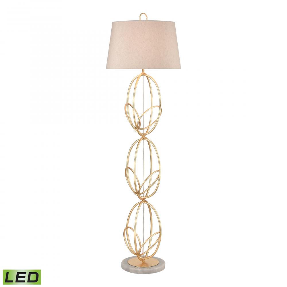 Morely 63'' High 1-Light Floor Lamp - Gold Leaf - Includes LED Bulb