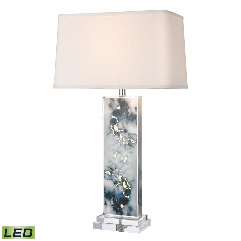 Everette 31&#39;&#39; High 1-Light Table Lamp - Blue - Includes LED Bulb