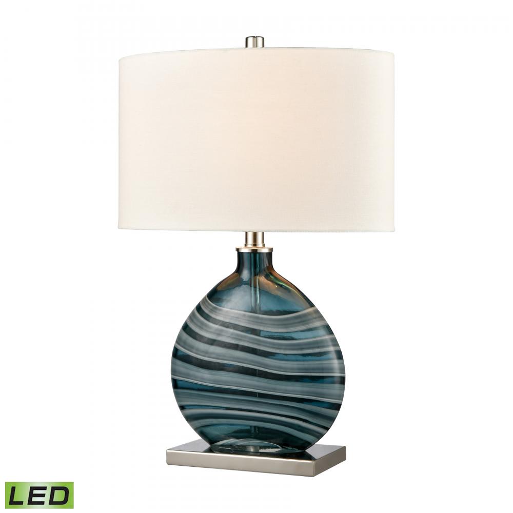 Portview 22&#39;&#39; High 1-Light Table Lamp - Teal - Includes LED Bulb