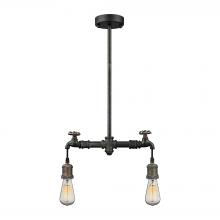  14286/2 - Jonas 2-Light Chandelier in Multi-Tone Weathered with Faucet Motif