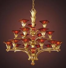 ELK Home 6168/12+6+3 - 21 Light Chandelier In Solid Brass Gold Leaf