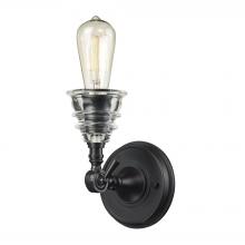  66810-1 - Insulator Glass 1 Light Wall Sconce In Oiled Bro