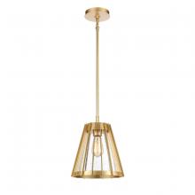  82105/1 - Open Louvers 10'' Wide 1-Light Pendant - Champagne Gold