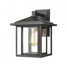  87131/1 - Solitude 1-Light Sconce in Matte Black with Clear Glass