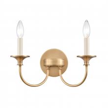  89721/2 - Cecil 14'' Wide 2-Light Vanity Light - Natural Brass