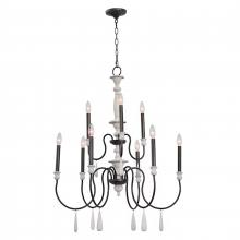  90202/9 - Brownell 30'' Wide 9-Light Chandelier - Anvil Iron