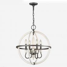  90203/4 - Brownell 20'' Wide 4-Light Chandelier - Anvil Iron