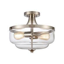  CN320282 - Thomas - Calistoga 13'' Wide 2-Light Semi Flush Mount - Brushed Nickel