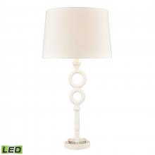  D4697-LED - Hammered Home 33'' High 1-Light Table Lamp - Matte White - Includes LED Bulb