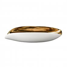  H0017-9756 - Greer Vessel - White and Gold Glazed